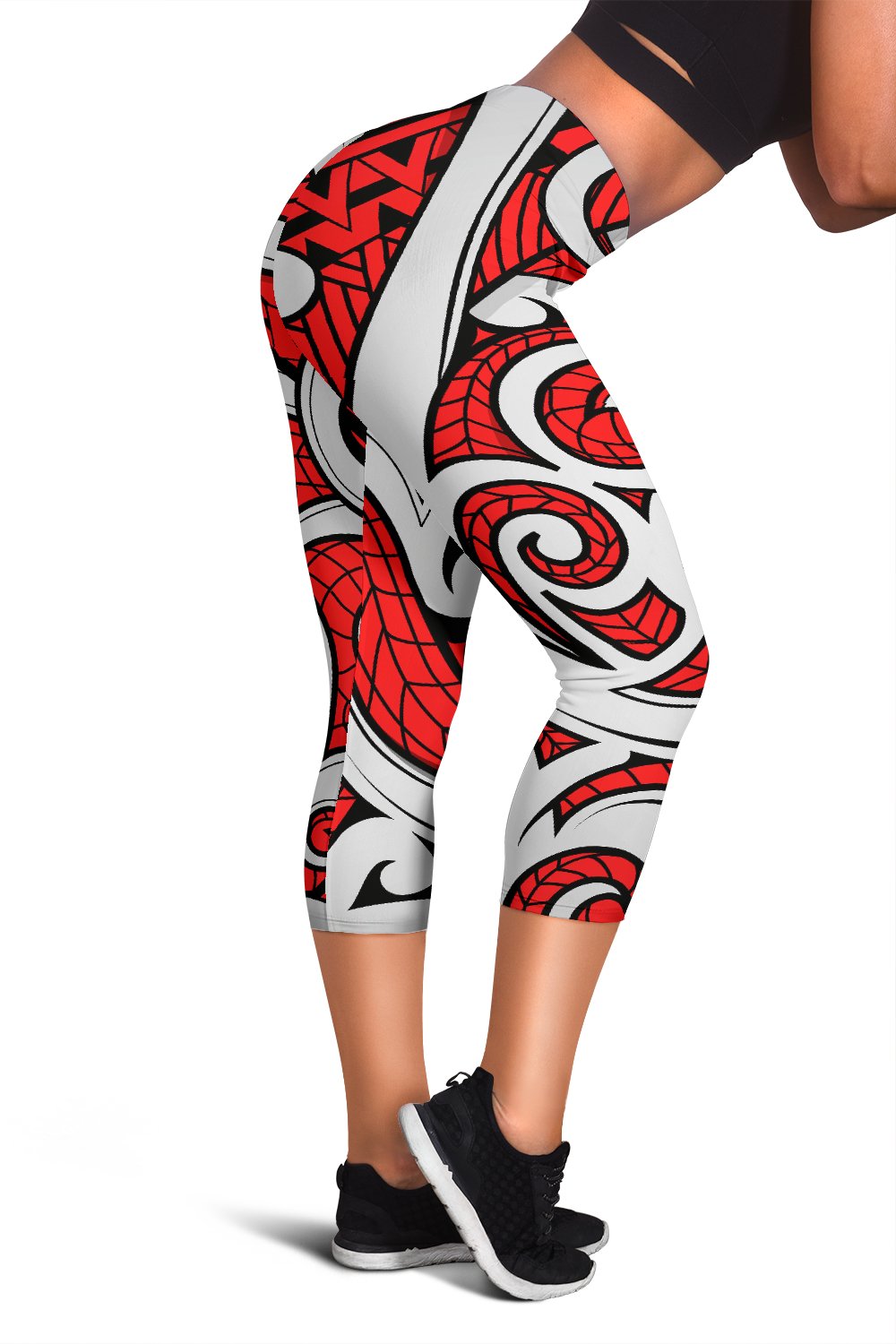 Maori Polynesian Themed Design Print Women Capris