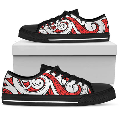 Maori Polynesian Themed Design Print Women Low Top Shoes