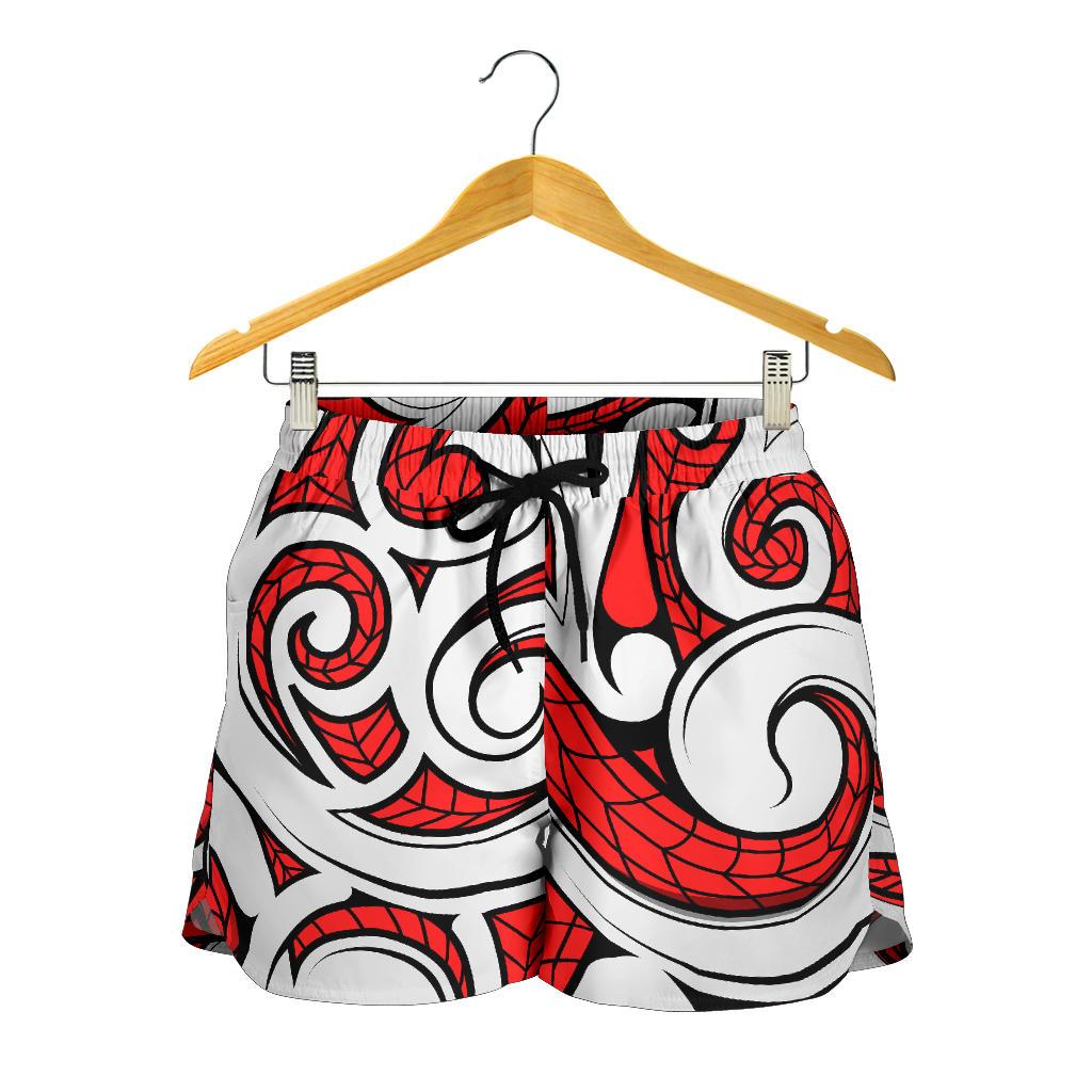Maori Polynesian Themed Design Print Women Shorts-JTAMIGO.COM
