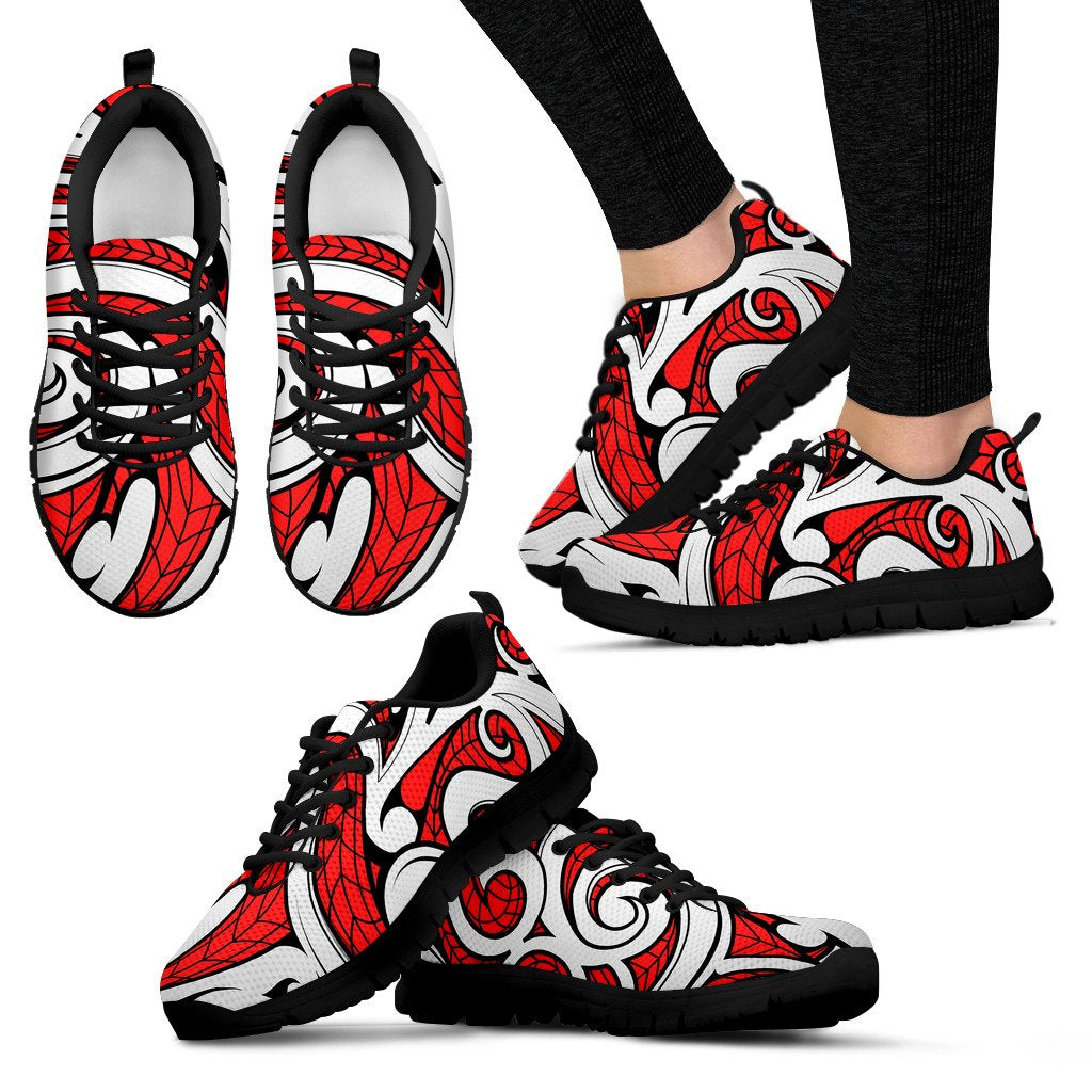 Maori Polynesian Themed Design Print Women Sneakers Shoes