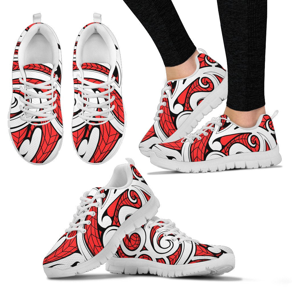 Maori Polynesian Themed Design Print Women Sneakers Shoes