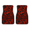 Maori Red Black Themed Design Car Floor Mats