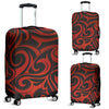 Maori Red Black Themed Design Luggage Cover Protector