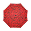 Maori Red Themed Design Print Automatic Foldable Umbrella