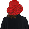 Maori Red Themed Design Print Unisex Bucket Hat