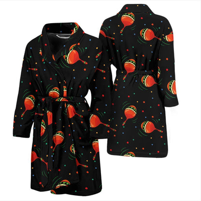 Maracas Pattern Print Design 03 Men Bathrobe-JORJUNE.COM