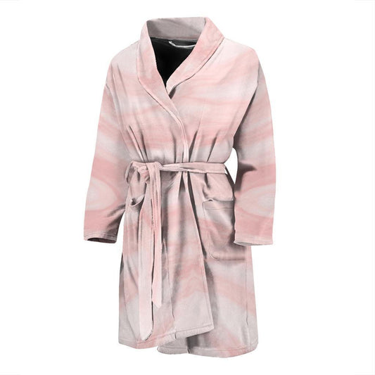 Marble Pattern Print Design 03 Men Bathrobe-JORJUNE.COM