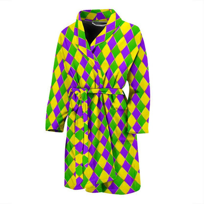 Mardi Gras Pattern Print Design 01 Men Bathrobe-JORJUNE.COM