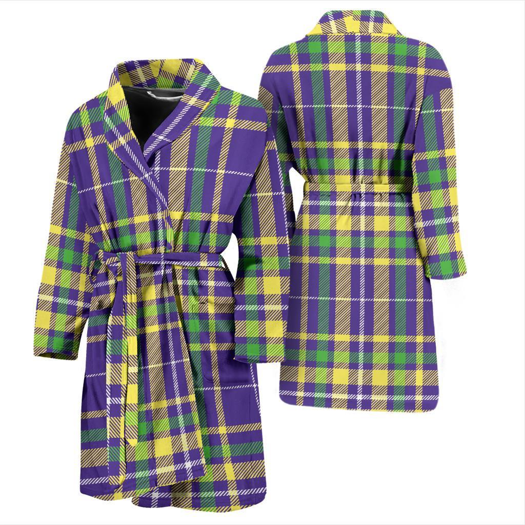 Mardi Gras Pattern Print Design 010 Men Bathrobe-JORJUNE.COM
