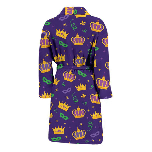 Mardi Gras Pattern Print Design 03 Men Bathrobe-JORJUNE.COM