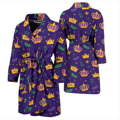 Mardi Gras Pattern Print Design 03 Men Bathrobe-JORJUNE.COM