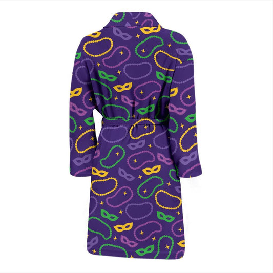 Mardi Gras Pattern Print Design 04 Men Bathrobe-JORJUNE.COM