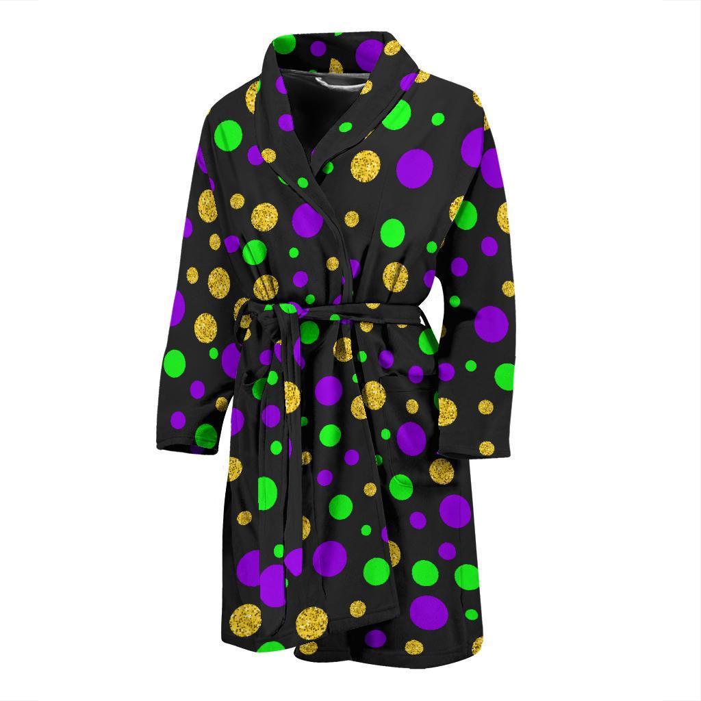 Mardi Gras Pattern Print Design 07 Men Bathrobe-JORJUNE.COM