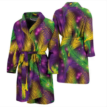 Mardi Gras Pattern Print Design 09 Men Bathrobe-JORJUNE.COM