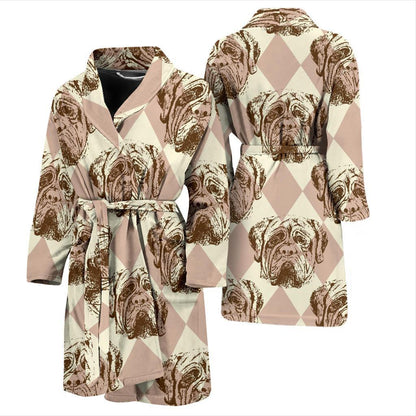 Mastiffs Pattern Print Design 01 Men Bathrobe-JORJUNE.COM