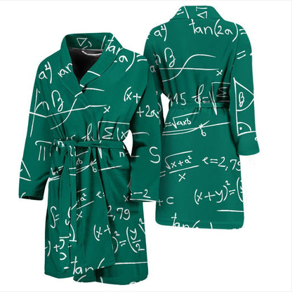 Math Pattern Print Design 01 Men Bathrobe-JORJUNE.COM