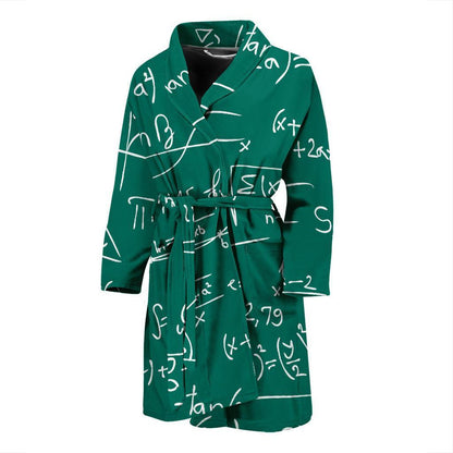 Math Pattern Print Design 01 Men Bathrobe-JORJUNE.COM