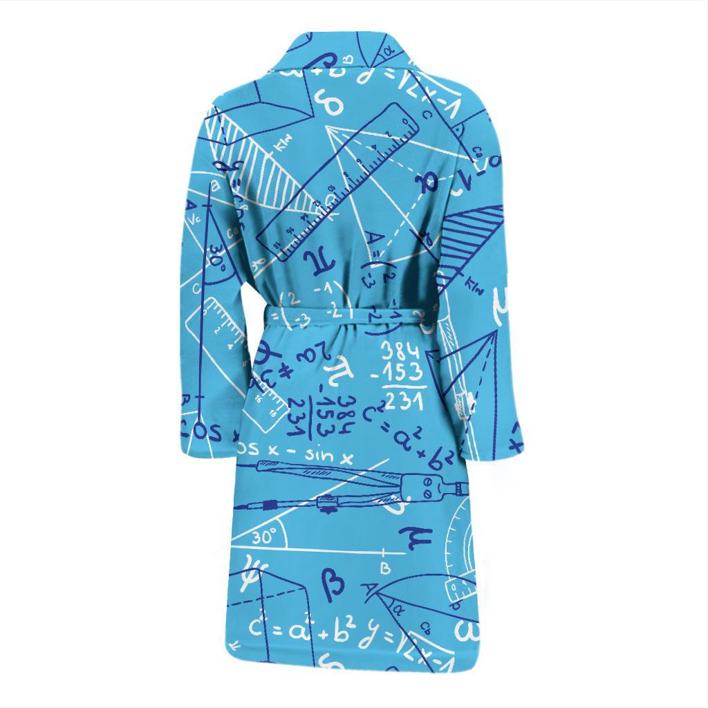 Math Pattern Print Design 02 Men Bathrobe-JORJUNE.COM