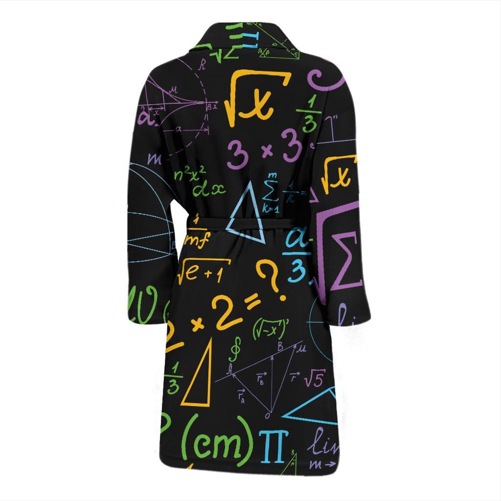 Math Pattern Print Design 03 Men Bathrobe-JORJUNE.COM