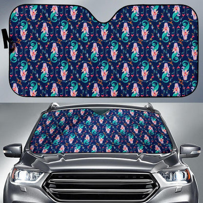 Mermaid Girl Cute Design Print Car Sun Shade For Windshield