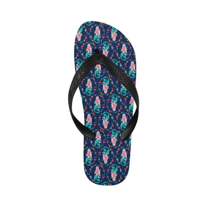 Mermaid Girl Cute Design Print Flip Flops-JTAMIGO.COM