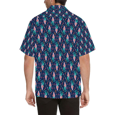 Mermaid Girl Cute Design Print Men Aloha Hawaiian Shirt