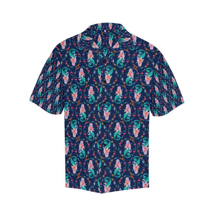 Mermaid Girl Cute Design Print Men Aloha Hawaiian Shirt