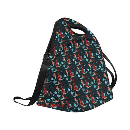 Mermaid Girl Themed Design Print Neoprene Lunch Bag (Model 1669)(Large)-JTAMIGO.COM
