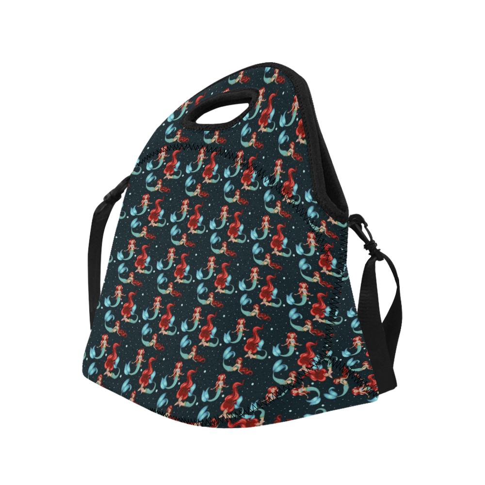 Mermaid Girl Themed Design Print Neoprene Lunch Bag (Model 1669)(Large)-JTAMIGO.COM