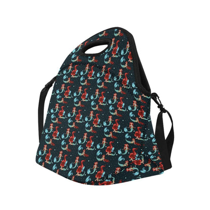 Mermaid Girl Themed Design Print Neoprene Lunch Bag (Model 1669)(Large)-JTAMIGO.COM