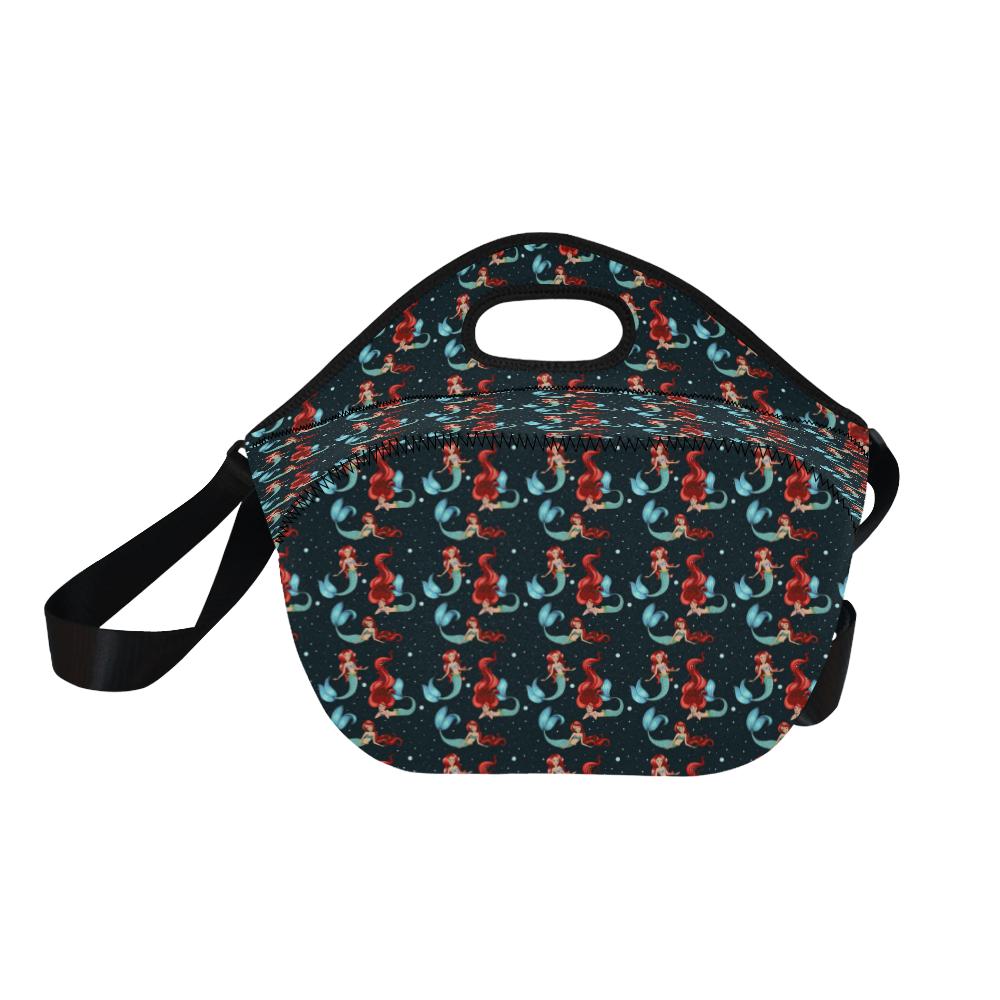 Mermaid Girl Themed Design Print Neoprene Lunch Bag (Model 1669)(Large)-JTAMIGO.COM