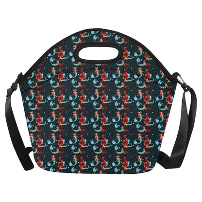 Mermaid Girl Themed Design Print Neoprene Lunch Bag (Model 1669)(Large)-JTAMIGO.COM