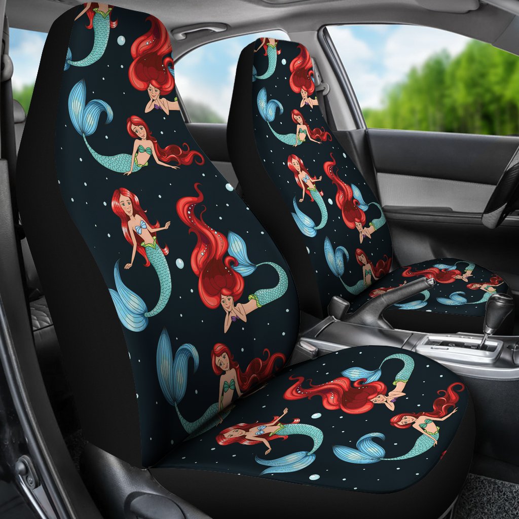 Mermaid Girl Themed Design Print Universal Fit Car Seat Covers