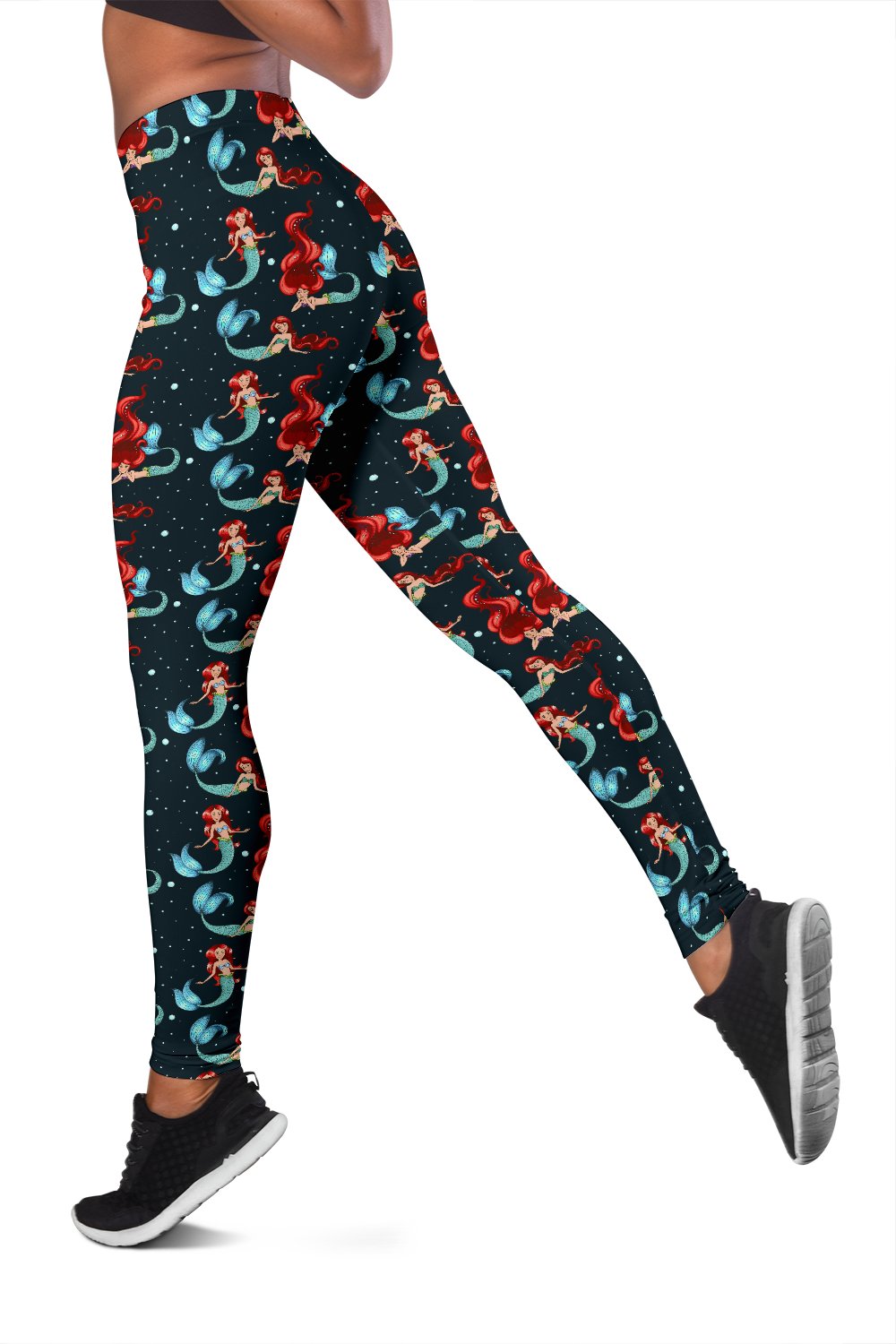 Mermaid Girl Themed Design Print Women Leggings
