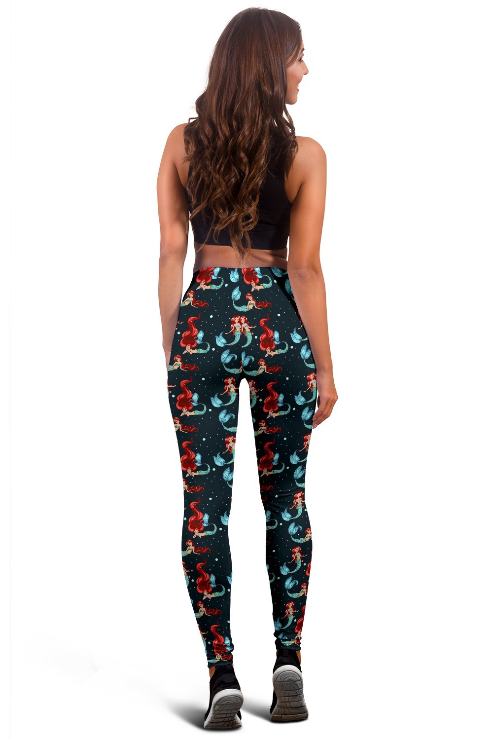 Mermaid Girl Themed Design Print Women Leggings