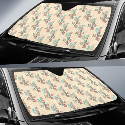 Mermaid Girl With Fish Design Print Car Sun Shade For Windshield