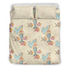 Mermaid Girl With Fish Design Print Duvet Cover Bedding Set