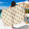 Mermaid Girl With Fish Design Print Sarong Pareo Wrap