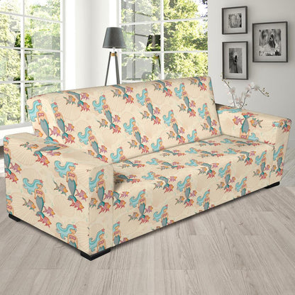 Mermaid Girl With Fish Design Print Sofa Slipcover-JTAMIGO.COM