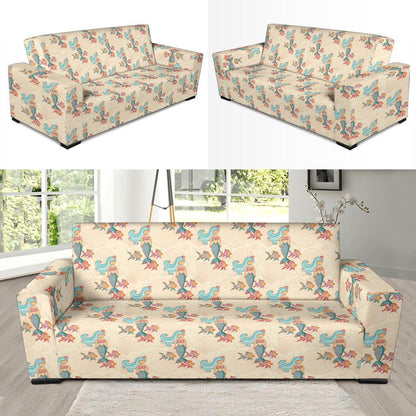 Mermaid Girl With Fish Design Print Sofa Slipcover-JTAMIGO.COM