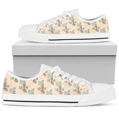 Mermaid Girl With Fish Design Print Women Low Top Shoes