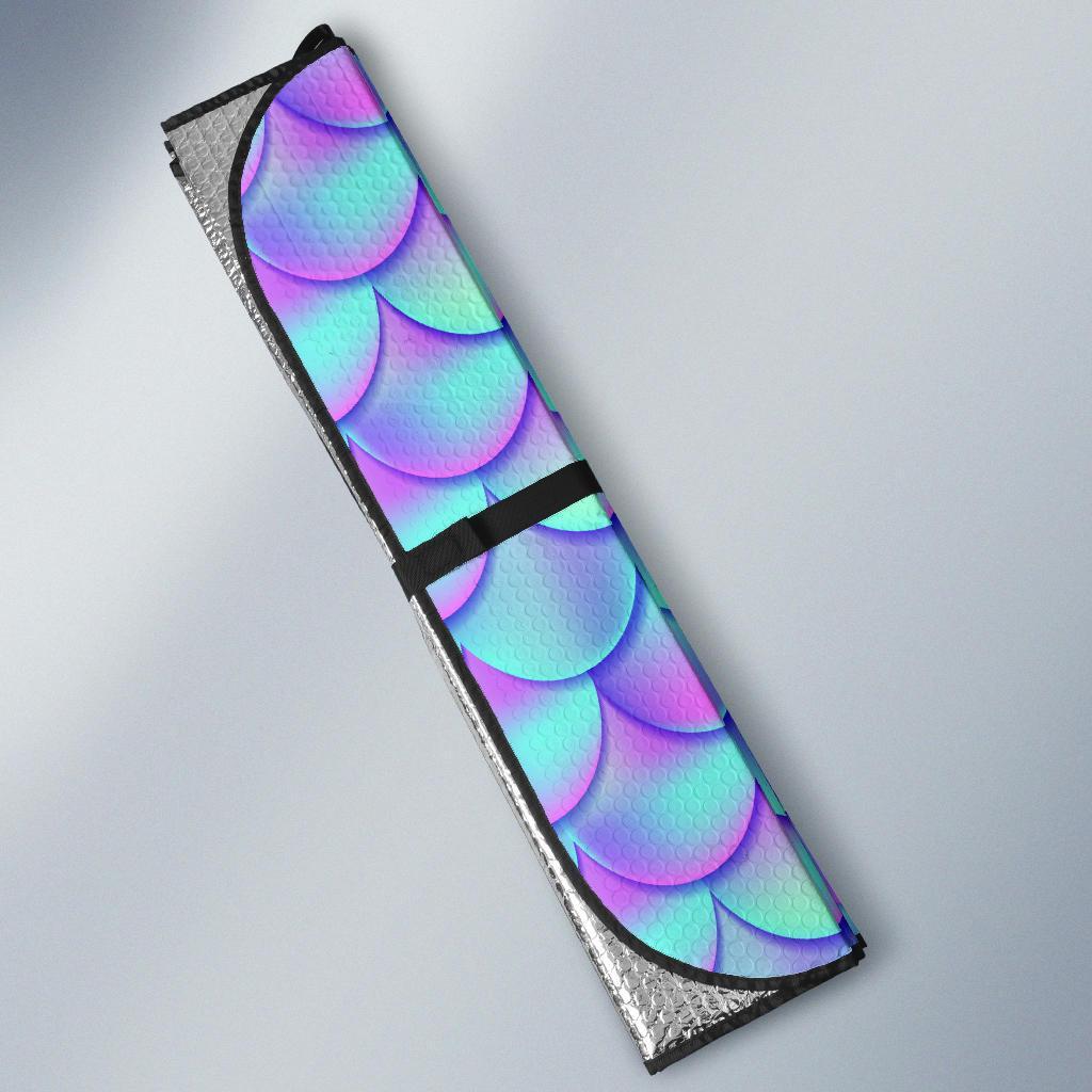 Mermaid Tail Design Print Pattern Car Sun Shade For Windshield