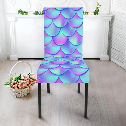 Mermaid Tail Design Print Pattern Dining Chair Slipcover-JTAMIGO.COM