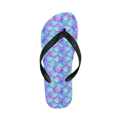 Mermaid Tail Design Print Pattern Flip Flops-JTAMIGO.COM