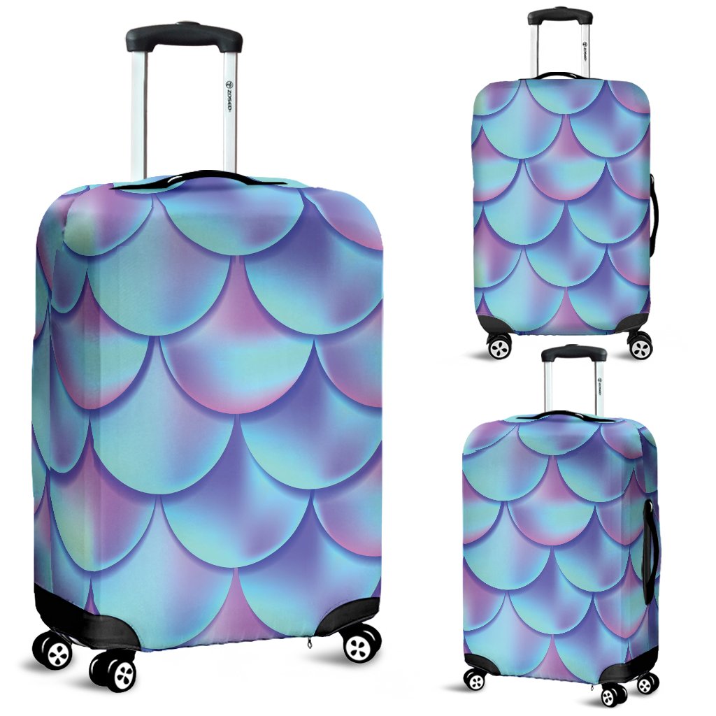 Mermaid Tail Design Print Pattern Luggage Cover Protector