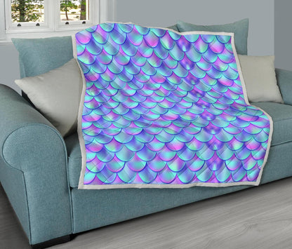 Mermaid Tail Design Print Pattern Premium Quilt-JTAMIGO.COM