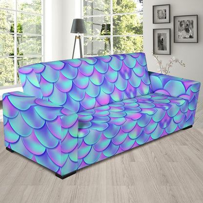 Mermaid Tail Design Print Pattern Sofa Slipcover-JTAMIGO.COM