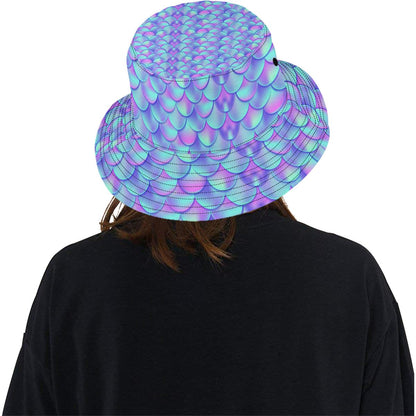 Mermaid Tail Design Print Pattern Unisex Bucket Hat