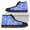 Mermaid Tail Design Print Pattern Women High Top Shoes