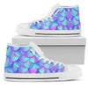 Mermaid Tail Design Print Pattern Women High Top Shoes